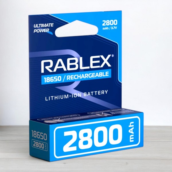 Акумулятор з захистом Rablex 18650 Li-ion. 2800mah, 3,7V